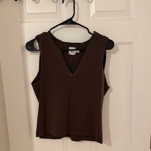 Princess Polly Chocolate Sleeveless Blouse